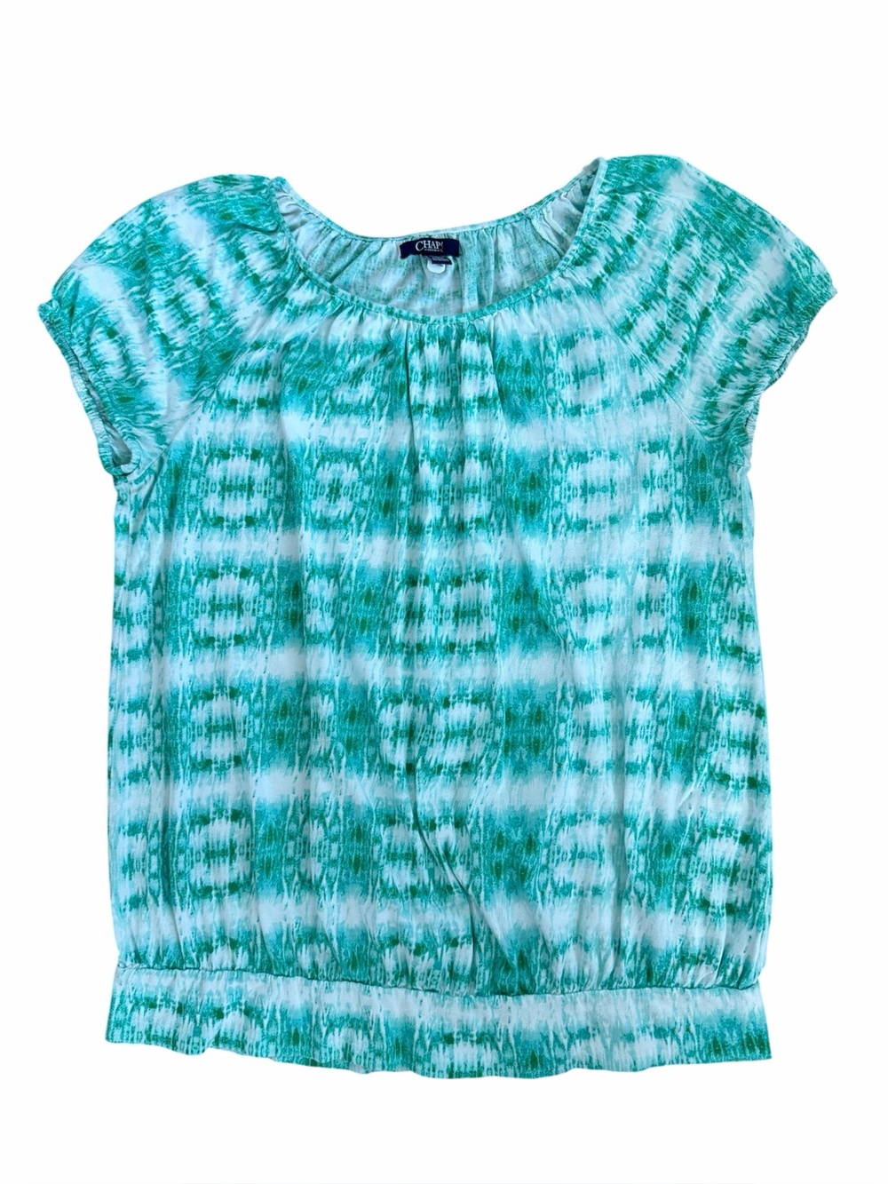 Chaps Women’s Short Sleeve Fitted Waistband Top- NWOT